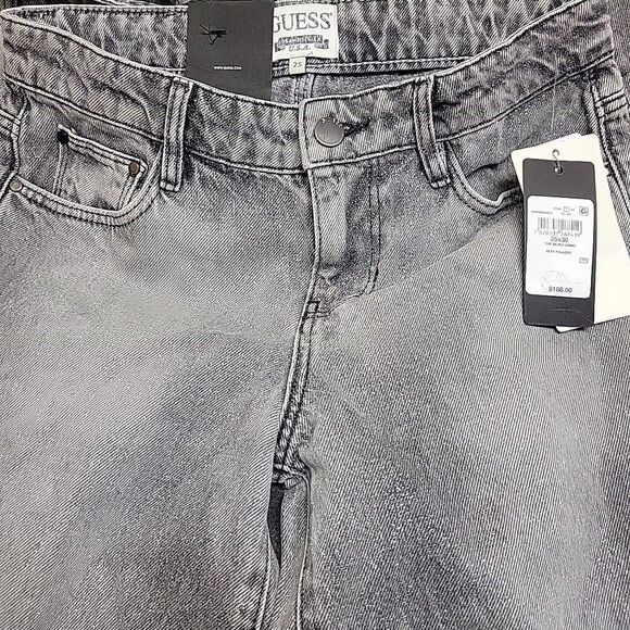 Guess Women's Mid-Rise Sexy Palazzo Shimmer Gray Jeans 25W x 30L - NEW - Picture 12 of 12